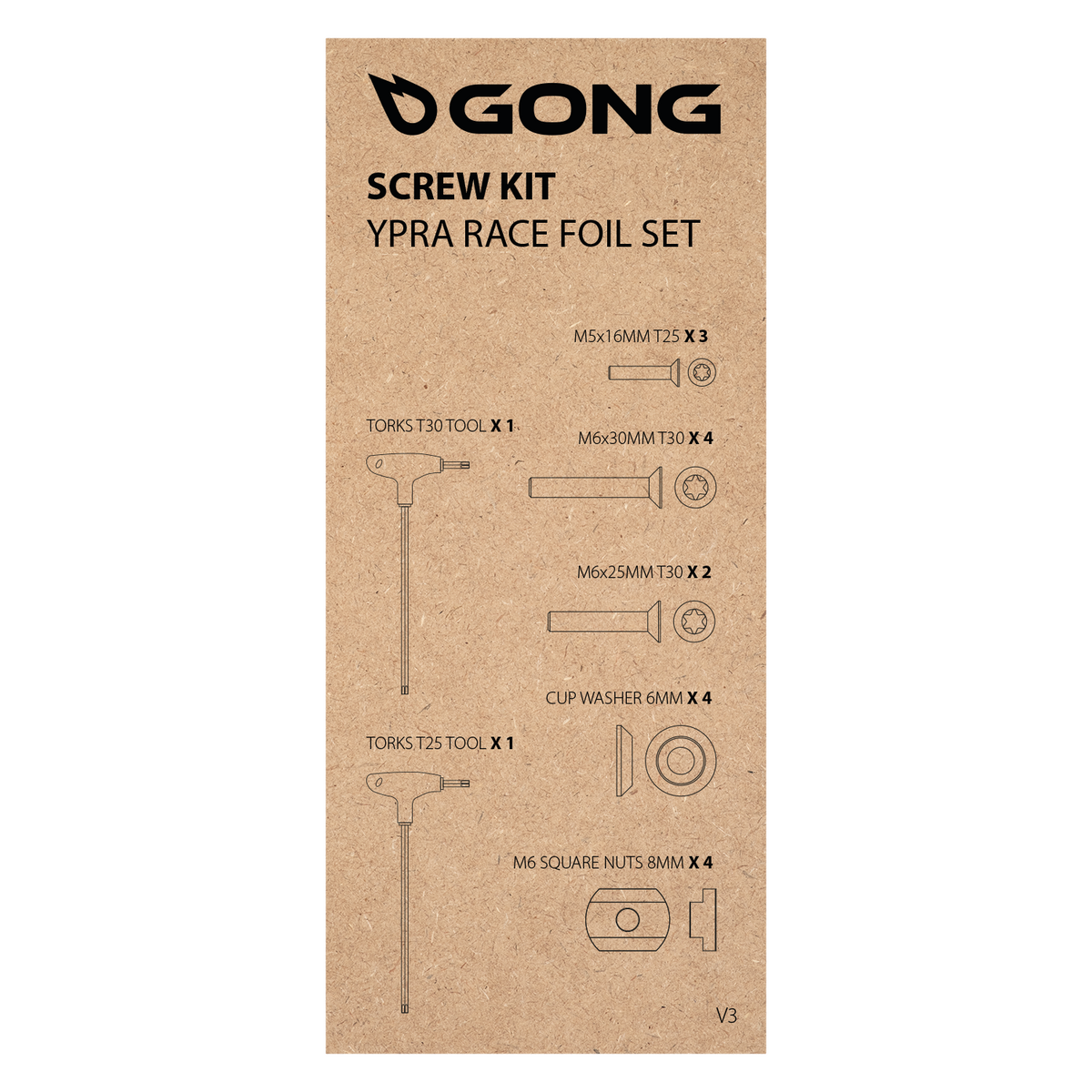GONG | Complete Screw Kit Ypra Race Foil V3