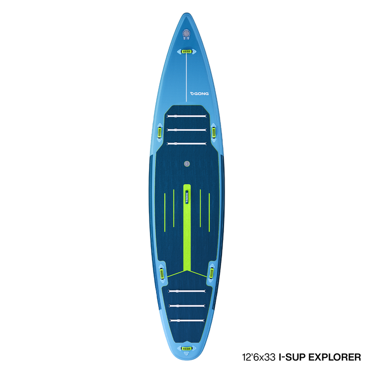 I-SUP Inflatable Explorer - 13'6 Navy / Green Second Hand 12537