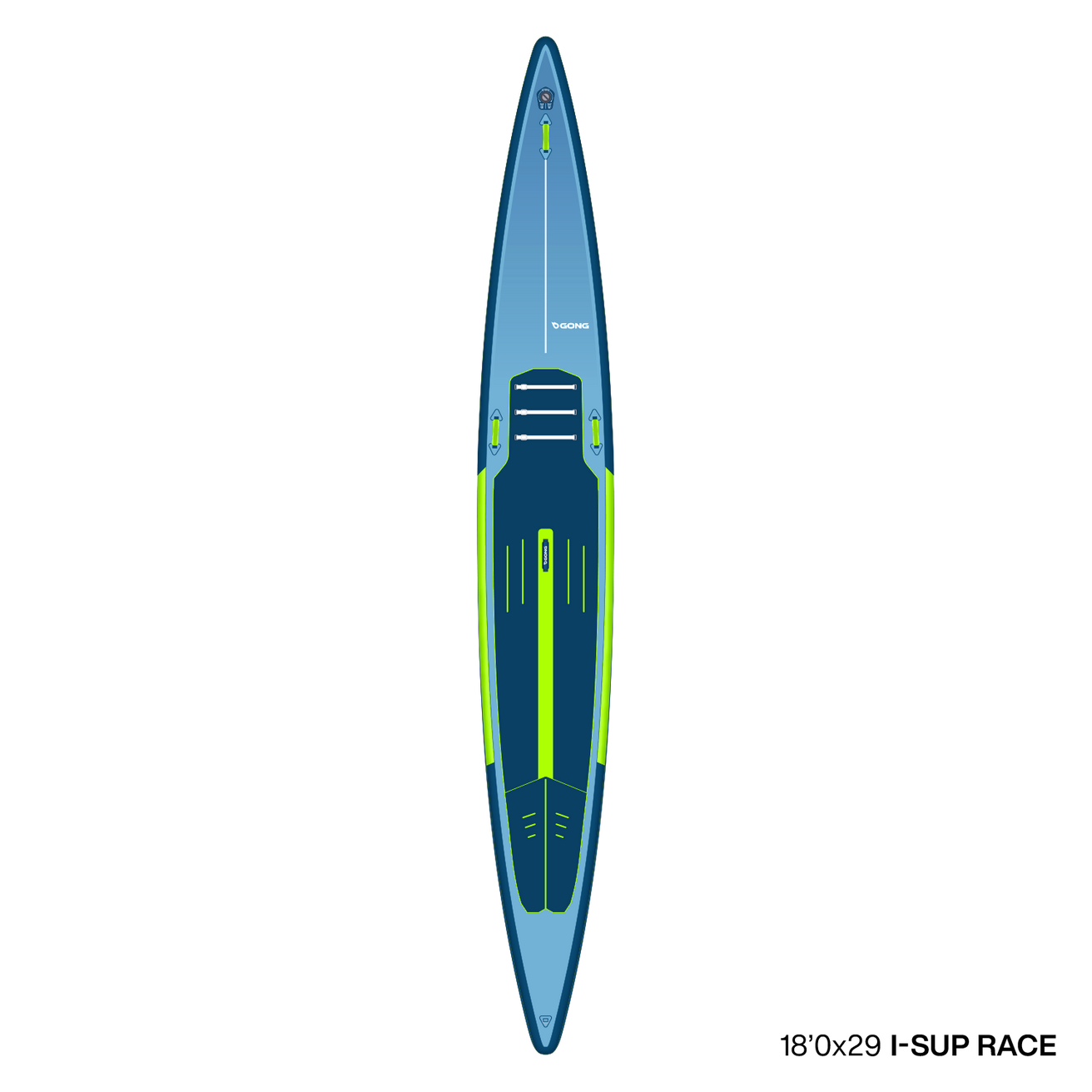 I-SUP Inflatable 18' Race - L Navy / Green Second Hand 12008