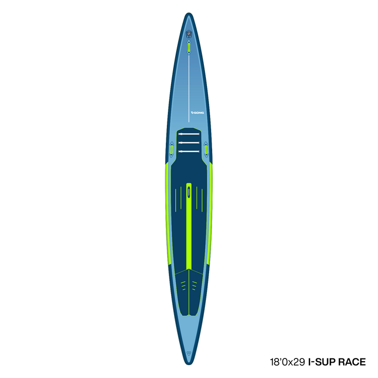 I-SUP Inflatable 18' Race - L Navy / Green Second Hand 12008