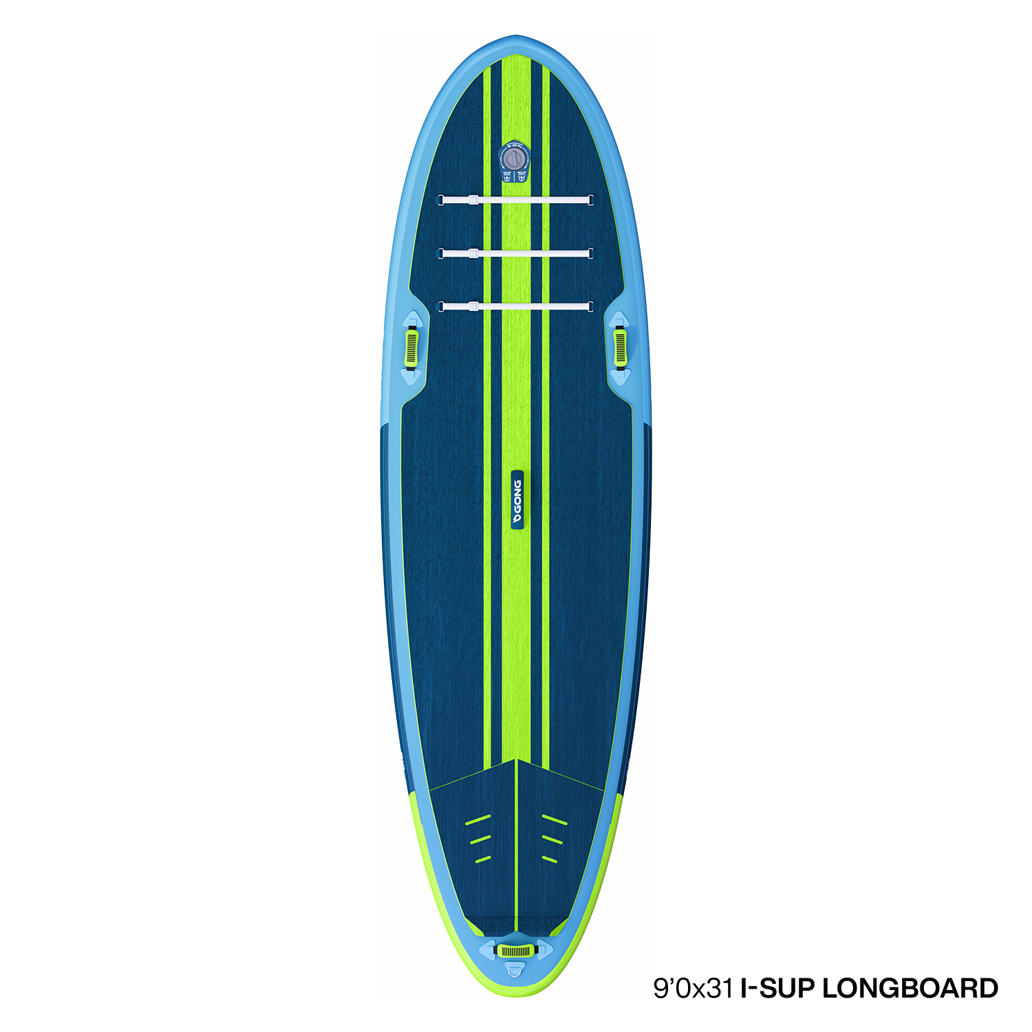 I-SUP Inflatable Longboard - 9' Navy / Green Second Hand 14188
