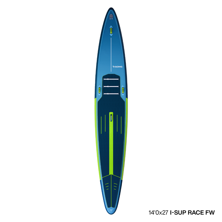 SUP Inflatable 14'0 I-SUP Race Flat Water - M Navy / Green Second Hand 12004