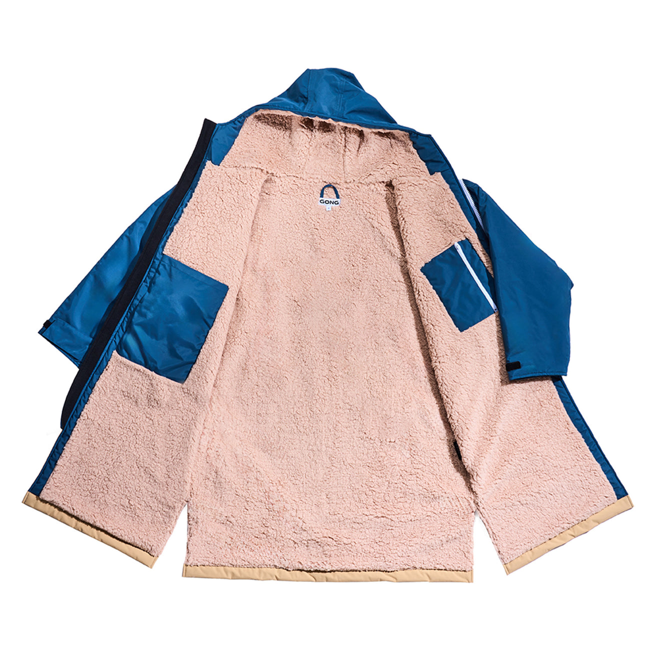 GONG | Poncho Imperméable Sable / Bleu