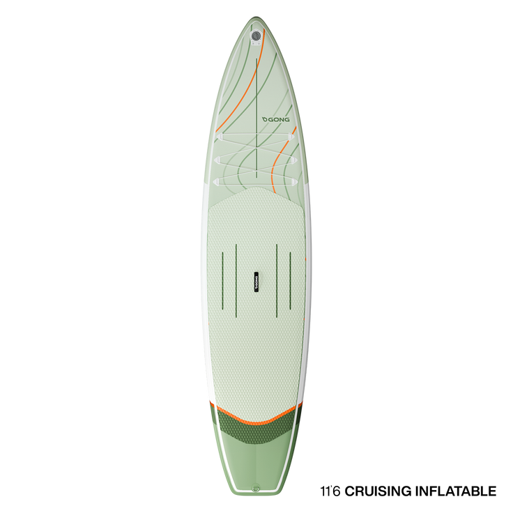 Pack SUP Inflatable First Cruising - 12'6 Green / White Second Hand 12610