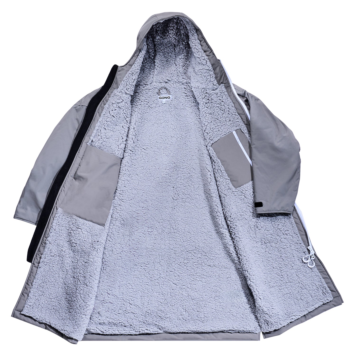 GONG | Poncho Dryfleece Imperméable Gris Clair