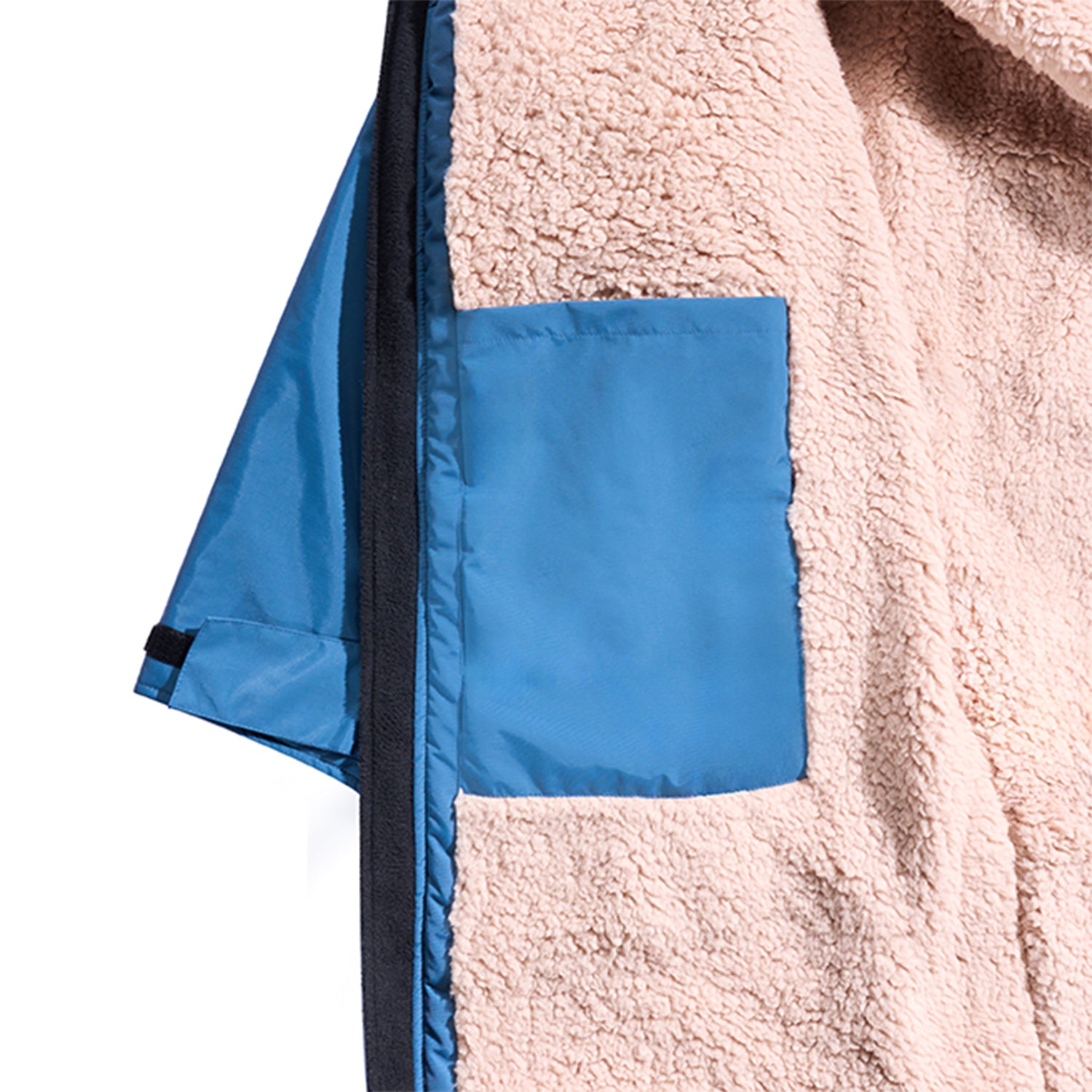 GONG | Poncho Dryfleece Imperméable Sable / Bleu
