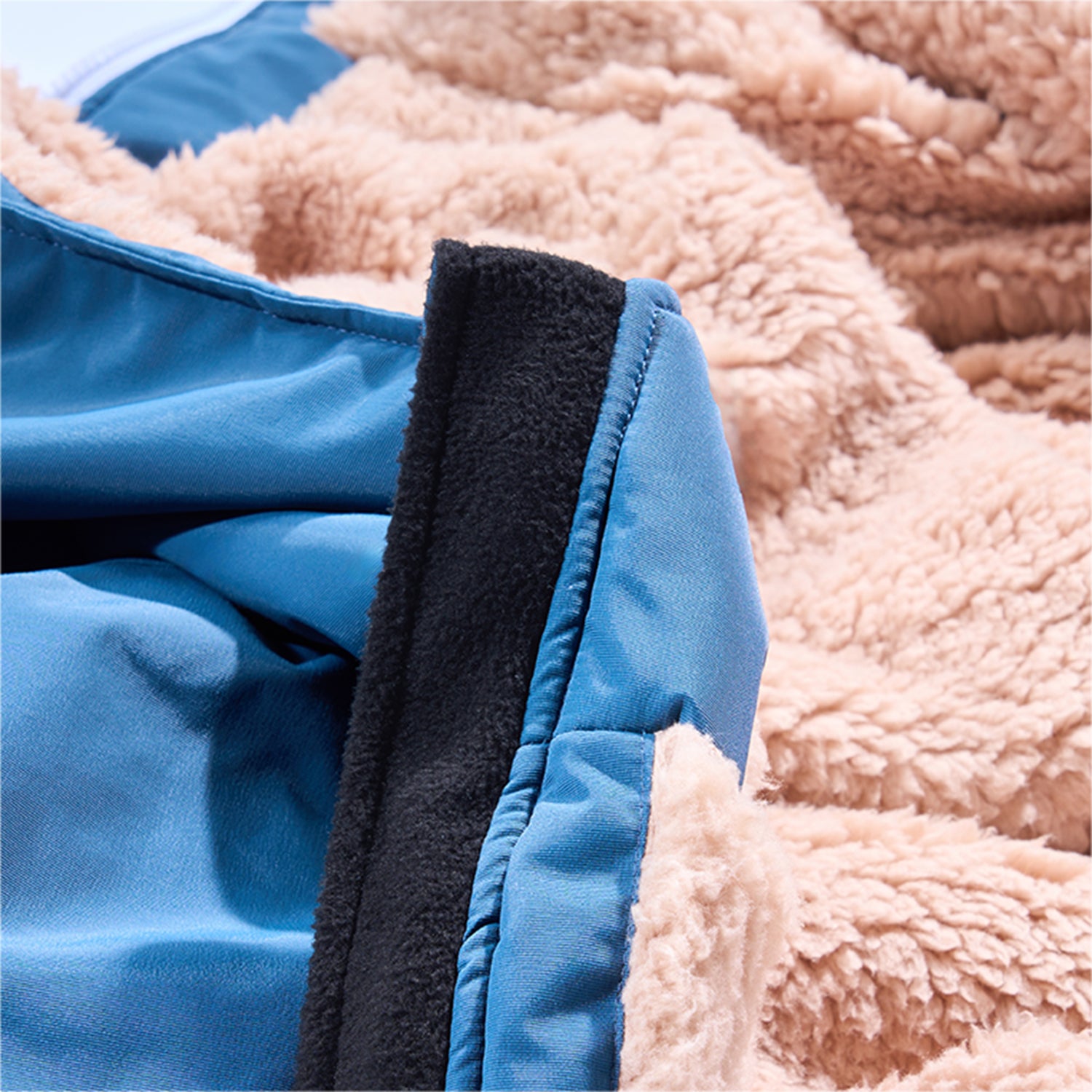 GONG | Poncho Dryfleece Imperméable Sable / Bleu