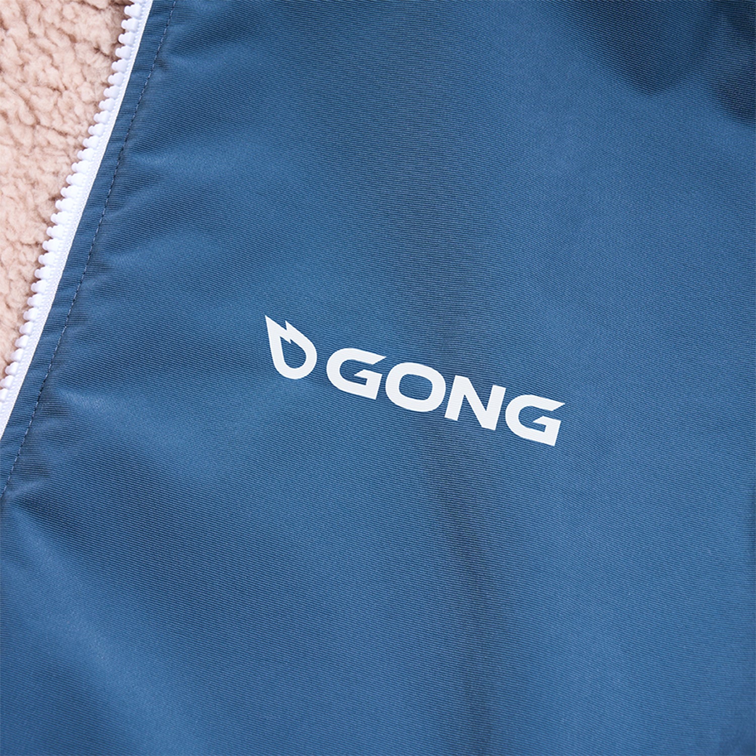 GONG | Poncho Dryfleece Imperméable Sable / Bleu