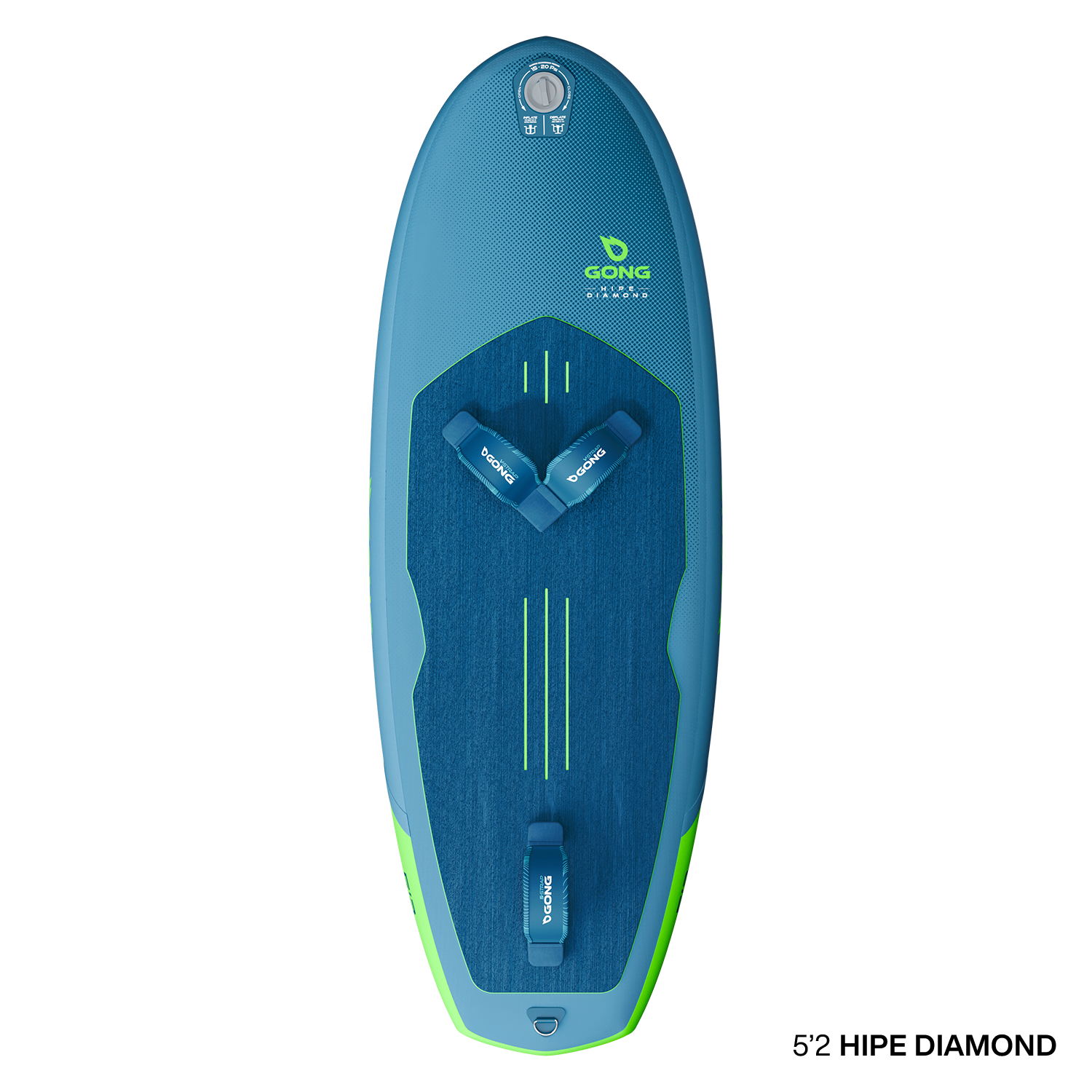 Wing foil Board Inflatable HIPE Diamond - 5'6 Blue / Green Second Hand 12605