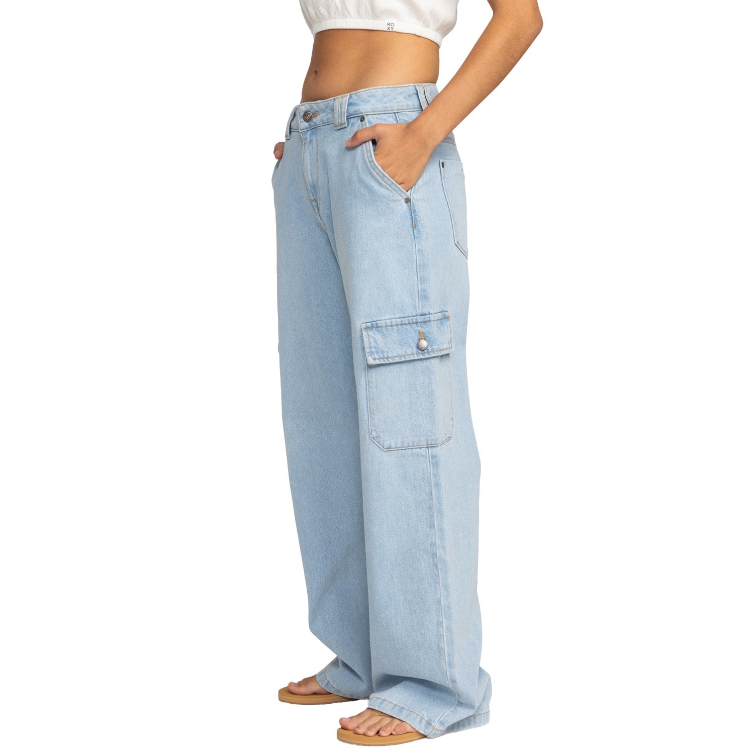 Roxy | Jean Cargo Modern Vibe Mid - Light Blue