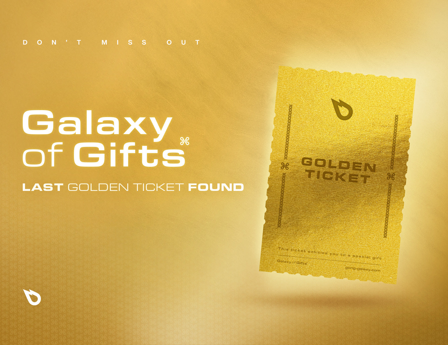 DON’T MISS OUT : DERNIER GOLDEN TICKET RETROUVÉ !