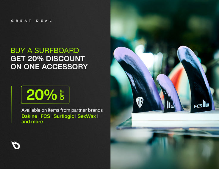 DON’T MISS OUT : LEASH, DERIVES, TAIL PAD, BOARDBAG,... A MOINS 20% !