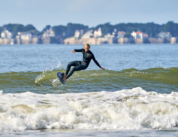 Top turn with a surf foil