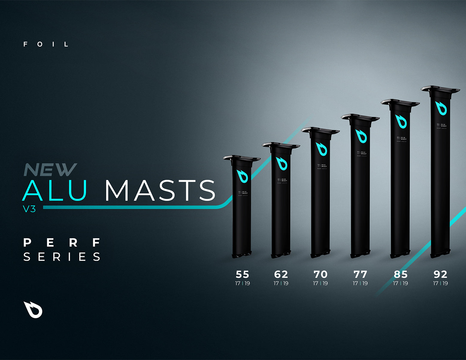 GEAR: V3 ALUMINUM MASTS AVAILABLE IN SIX SIZES AND TWO THICKNESSES!