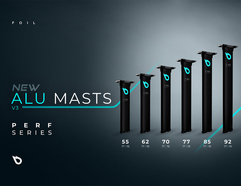GEAR: V3 ALUMINUM MASTS AVAILABLE IN SIX SIZES AND TWO THICKNESSES!