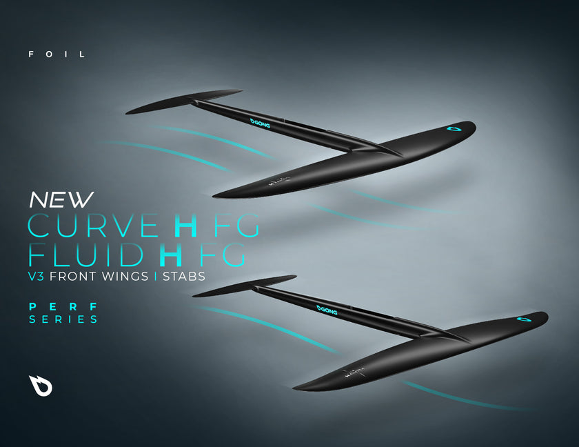 GEAR: THE CURVE H FG AND FLUID H FG (FIBER GLASS) ENTER OUR V3 FOIL RANGE.