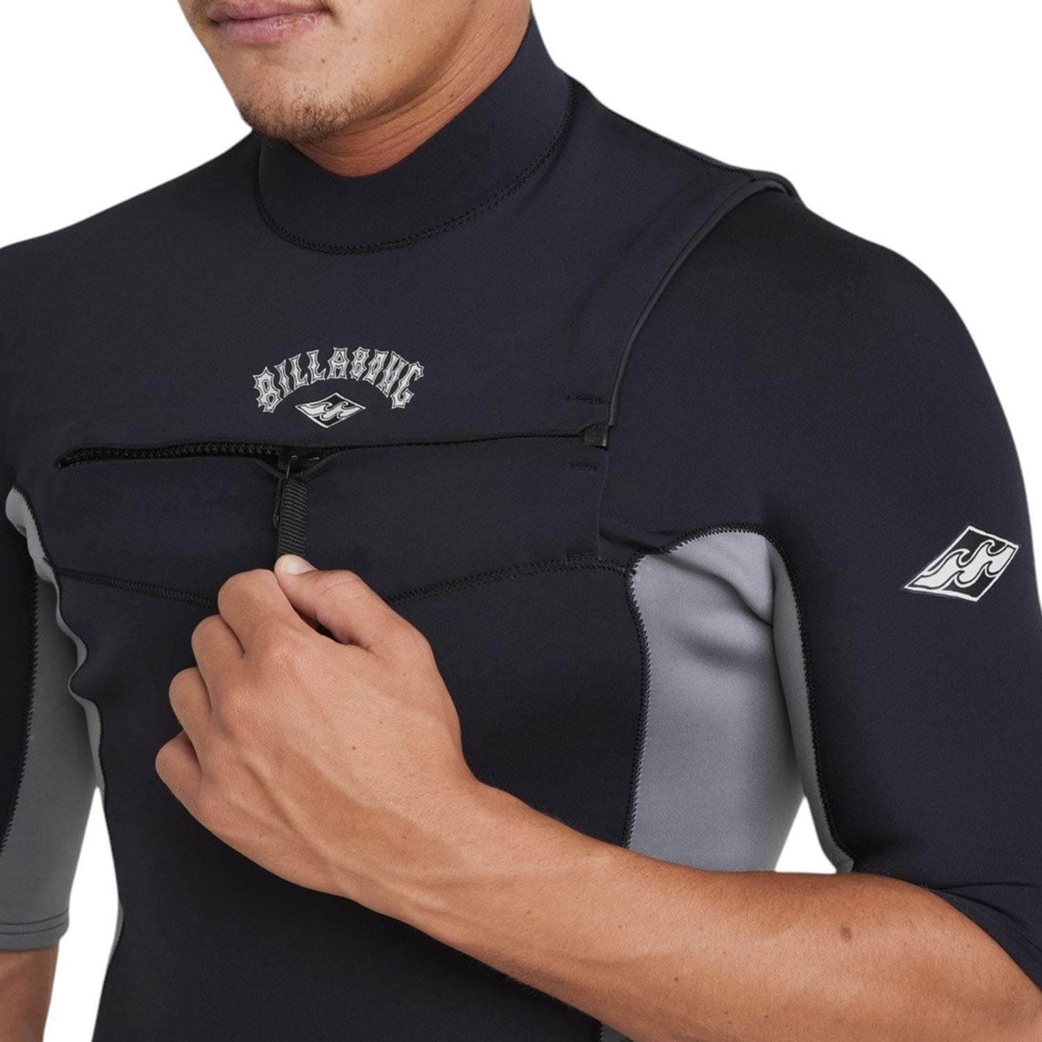 Billabong | Men Absolute Natural Front Zip Short Sleeves Shorty - 2/2mm