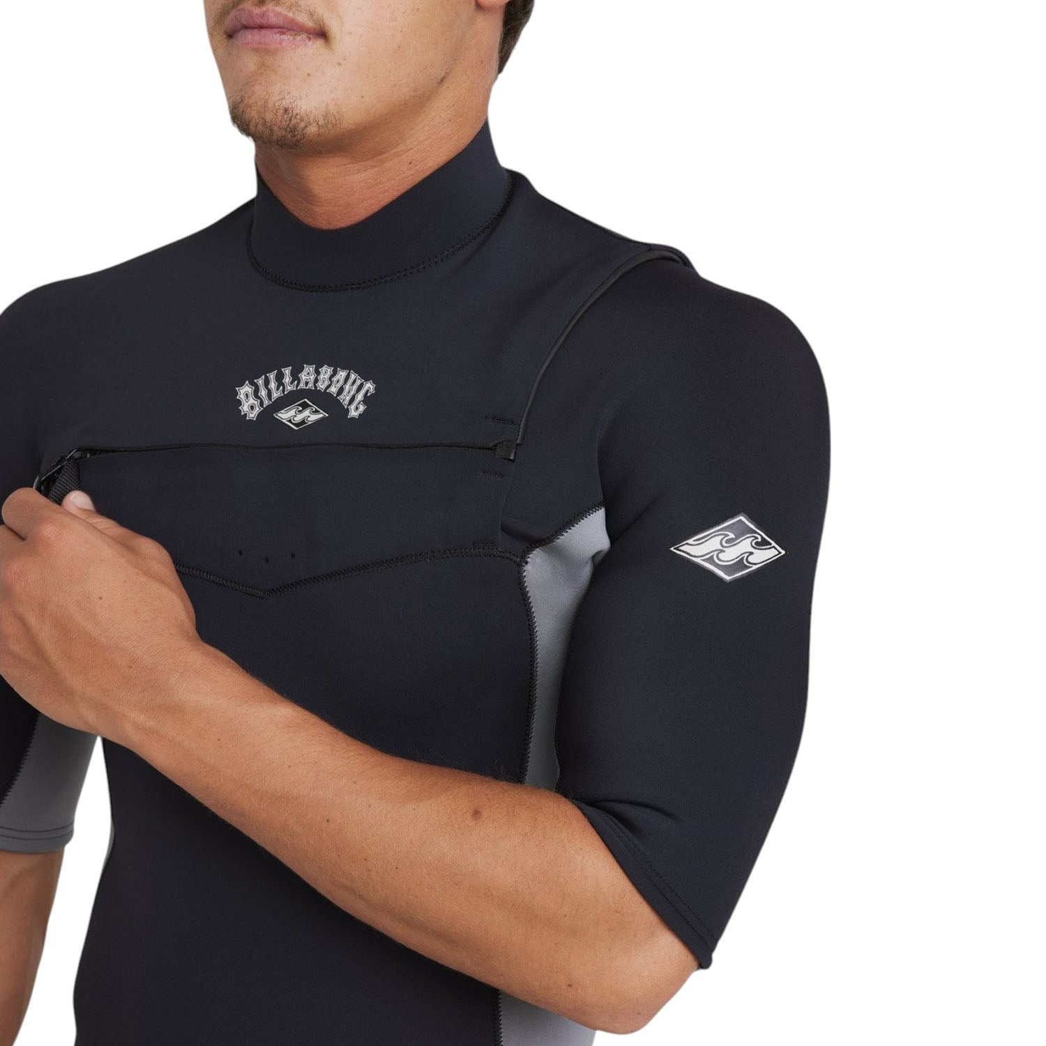Billabong | Men Absolute Natural Front Zip Short Sleeves Shorty - 2/2mm