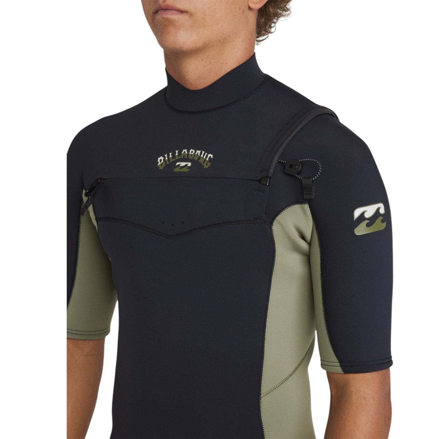 Billabong | Shorty à Manches Courtes Homme Absolute Natural Front Zip - 2/2mm