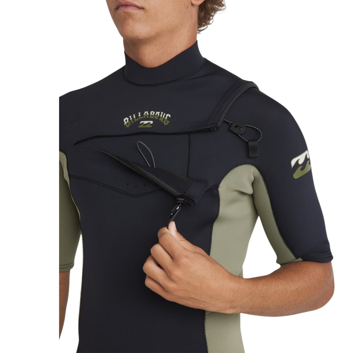 Billabong | Shorty à Manches Courtes Homme Absolute Natural Front Zip - 2/2mm
