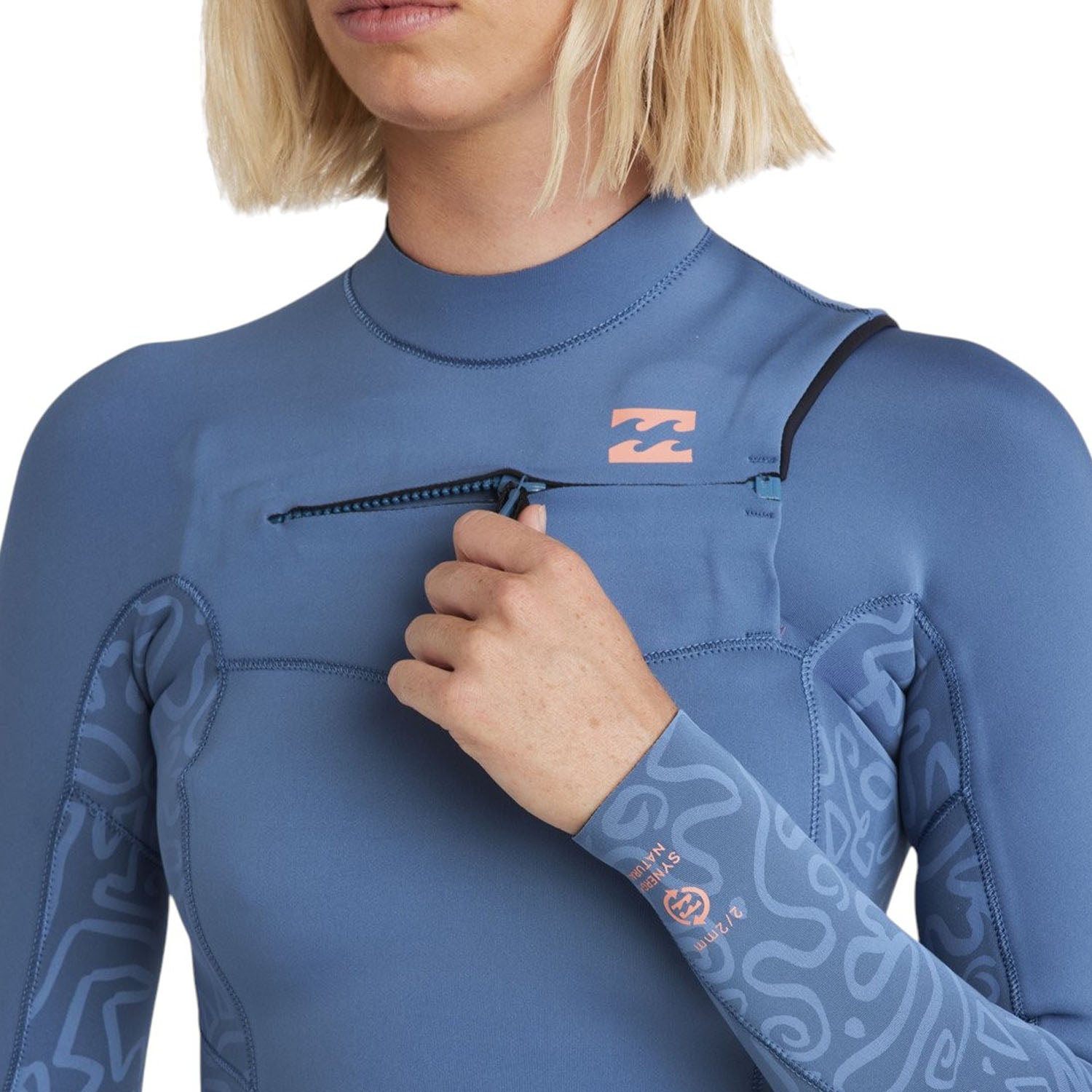 Billabong | Shorty à Manches Longues Femme Synergy Natural Front Zip - 2/2mm