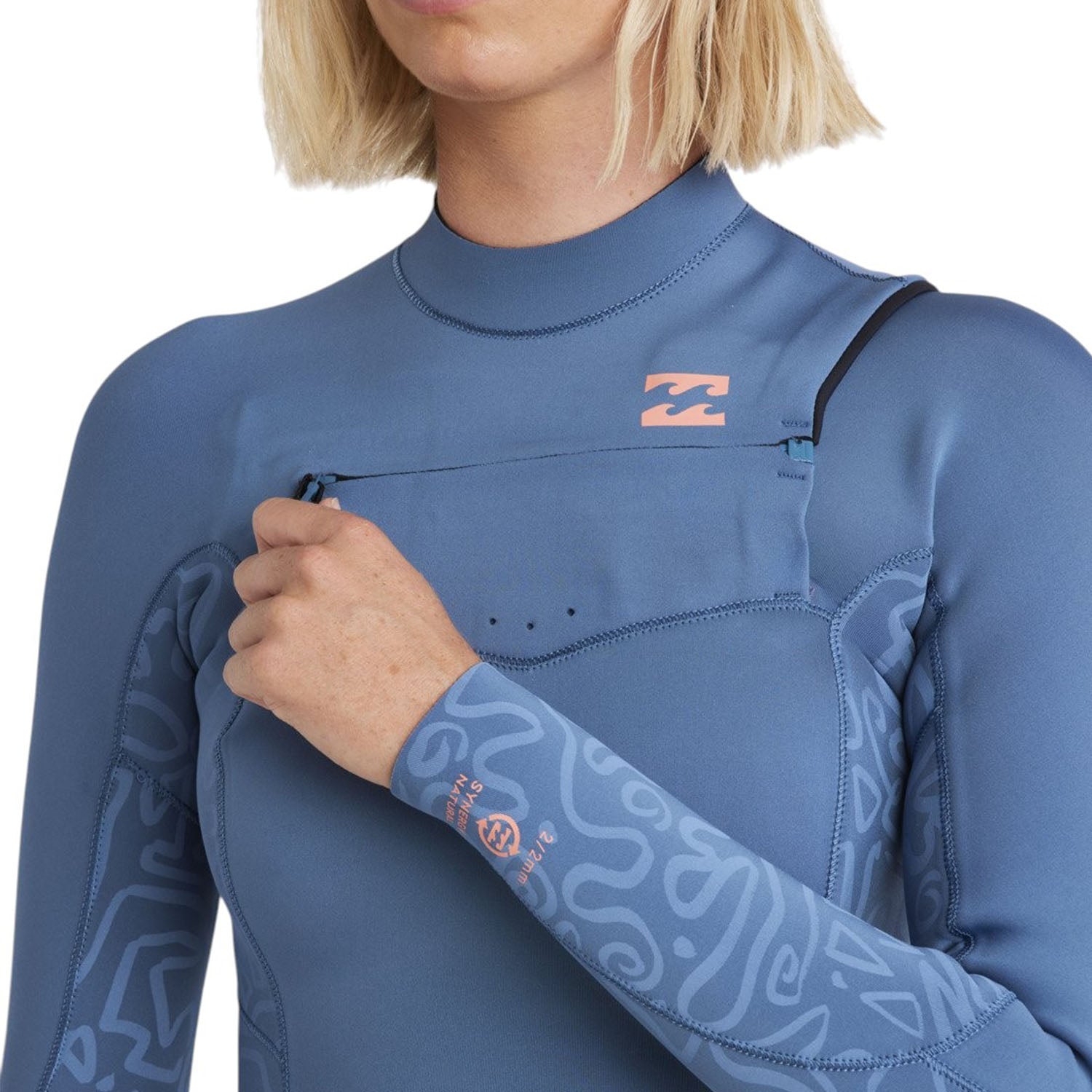 Billabong | Shorty à Manches Longues Femme Synergy Natural Front Zip - 2/2mm