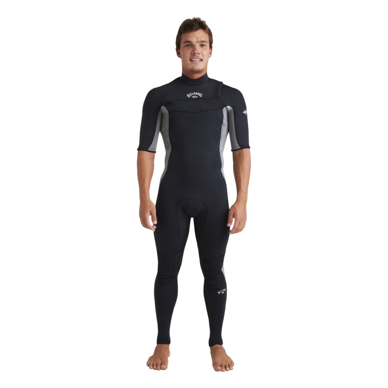 Billabong | Men Absolute Natural Chest Zip Short Sleeves Shorty - 2/2mm