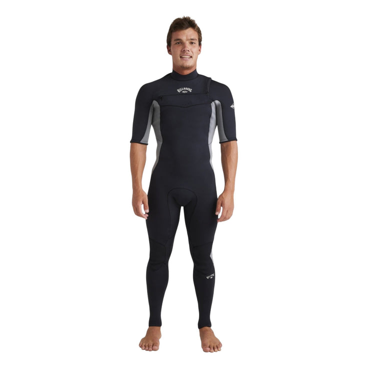 Billabong | Men Absolute Natural Chest Zip Short Sleeves Shorty - 2/2mm