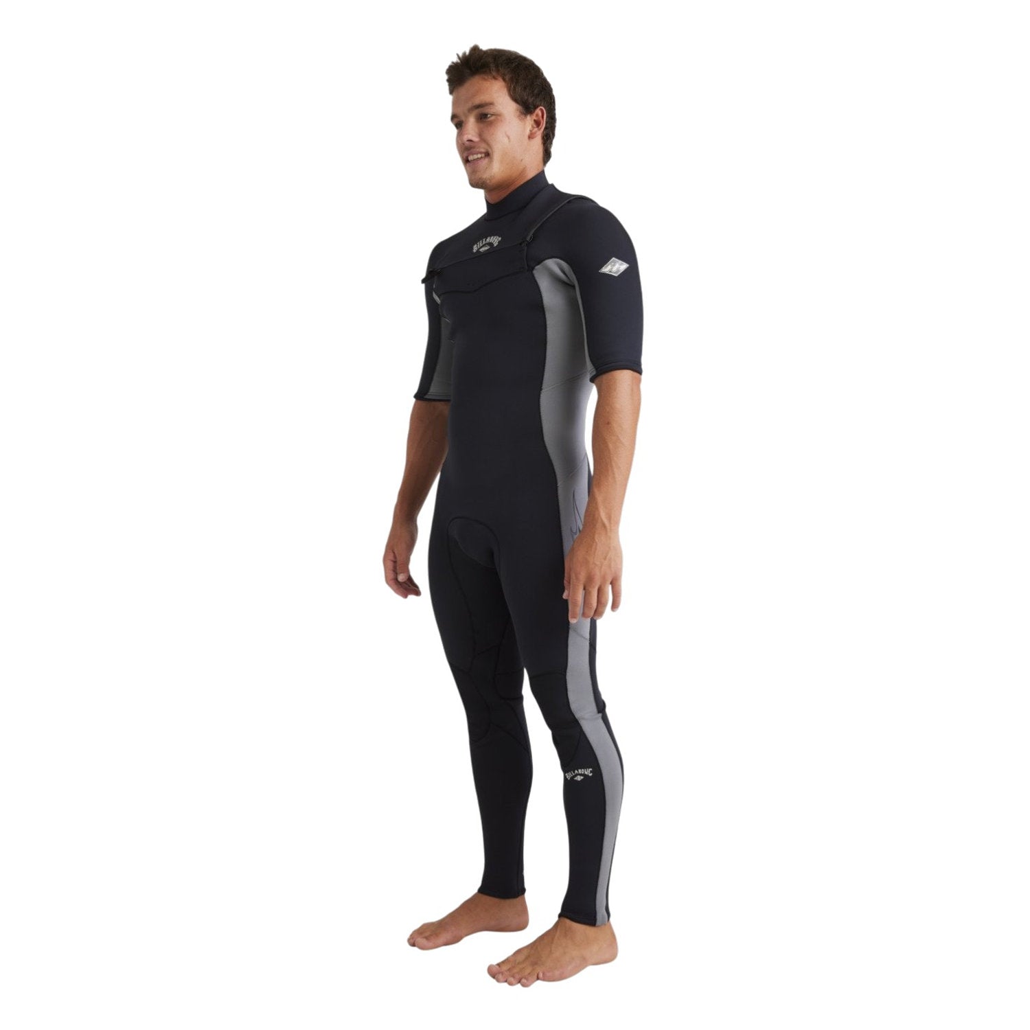 Billabong | Men Absolute Natural Chest Zip Short Sleeves Shorty - 2/2mm