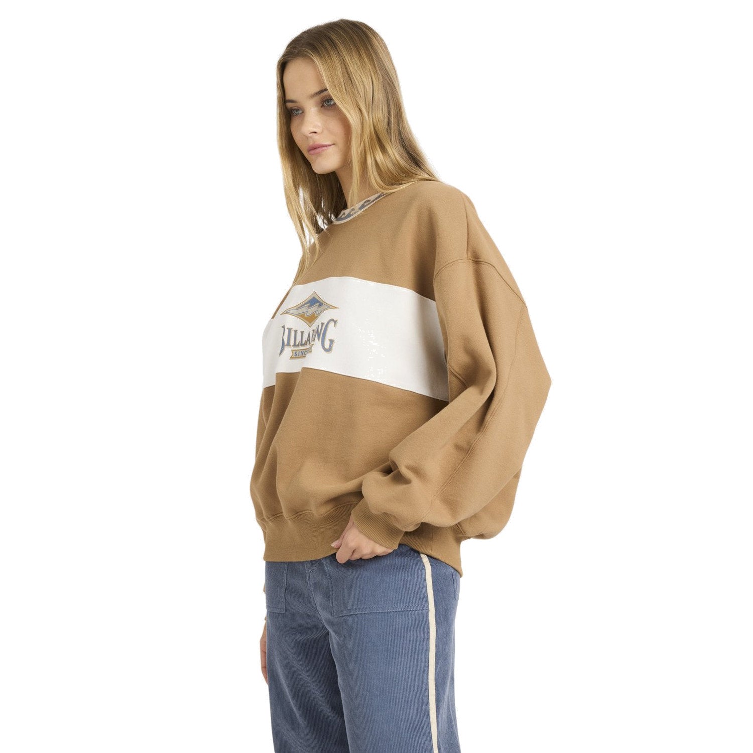 Billabong | Women Point Break Crew White Fleece Top Sweatshirt
