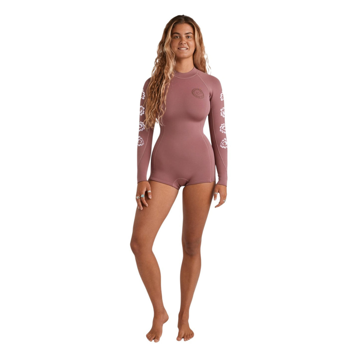 Billabong | Women Spring Fever Natural Back Zip Long Sleeves Shorty - 2/2mm