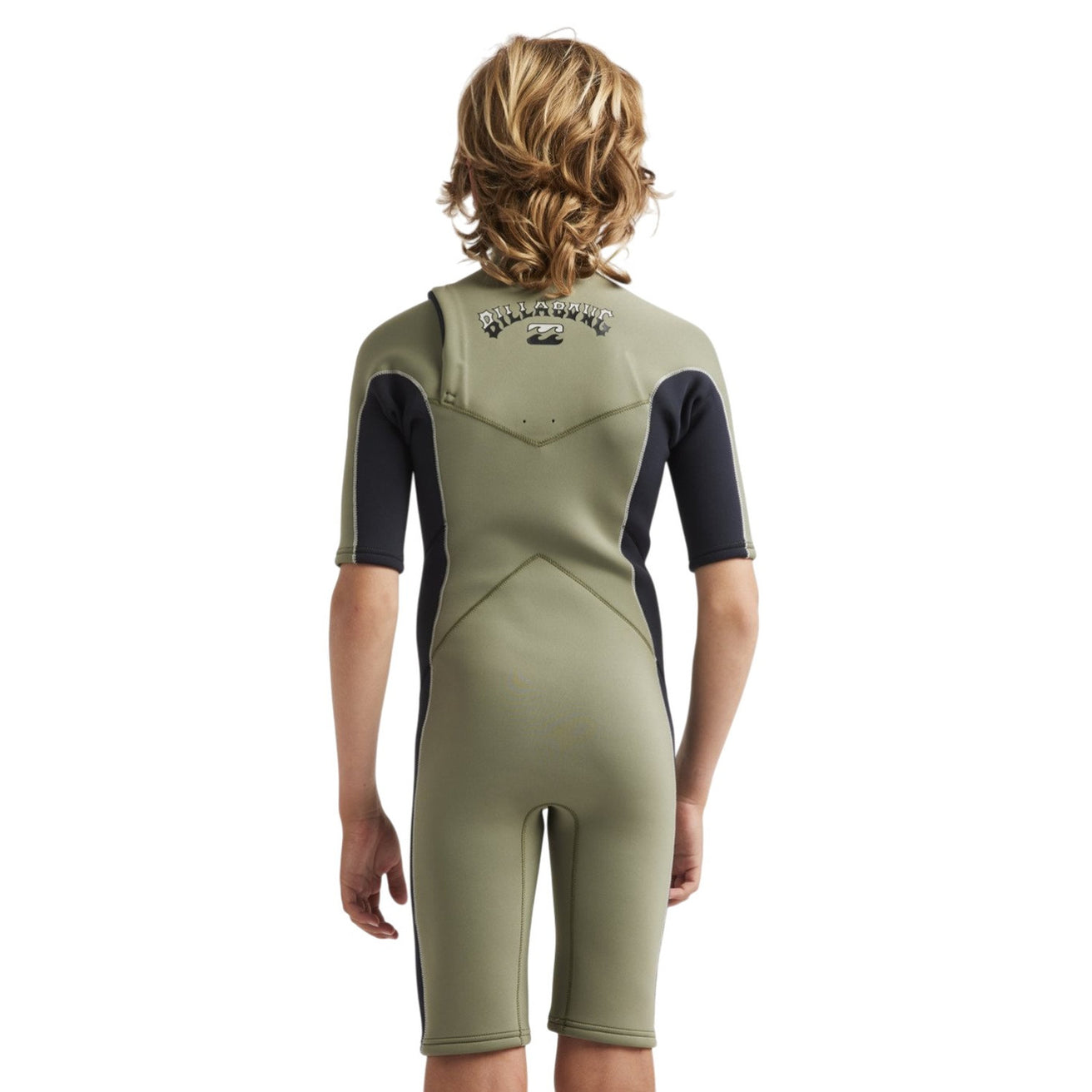 Billabong | Boys Absolute Natural Chest Zip Short Sleeves Shorty - 2/2mm