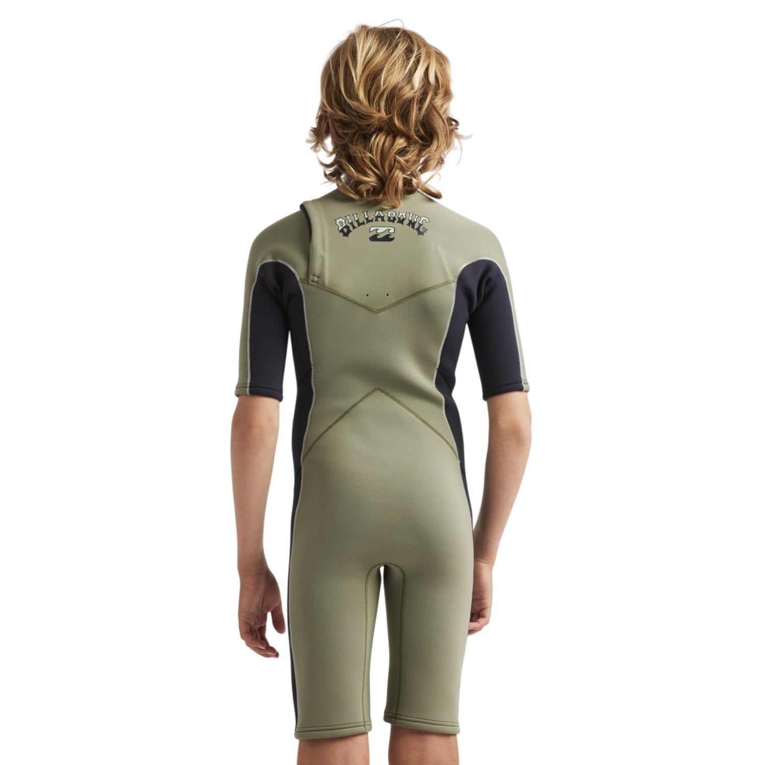 Billabong | Boys Absolute Natural Chest Zip Short Sleeves Shorty - 2/2mm
