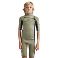 Billabong | Boys Absolute Natural Chest Zip Short Sleeves Shorty - 2/2mm
