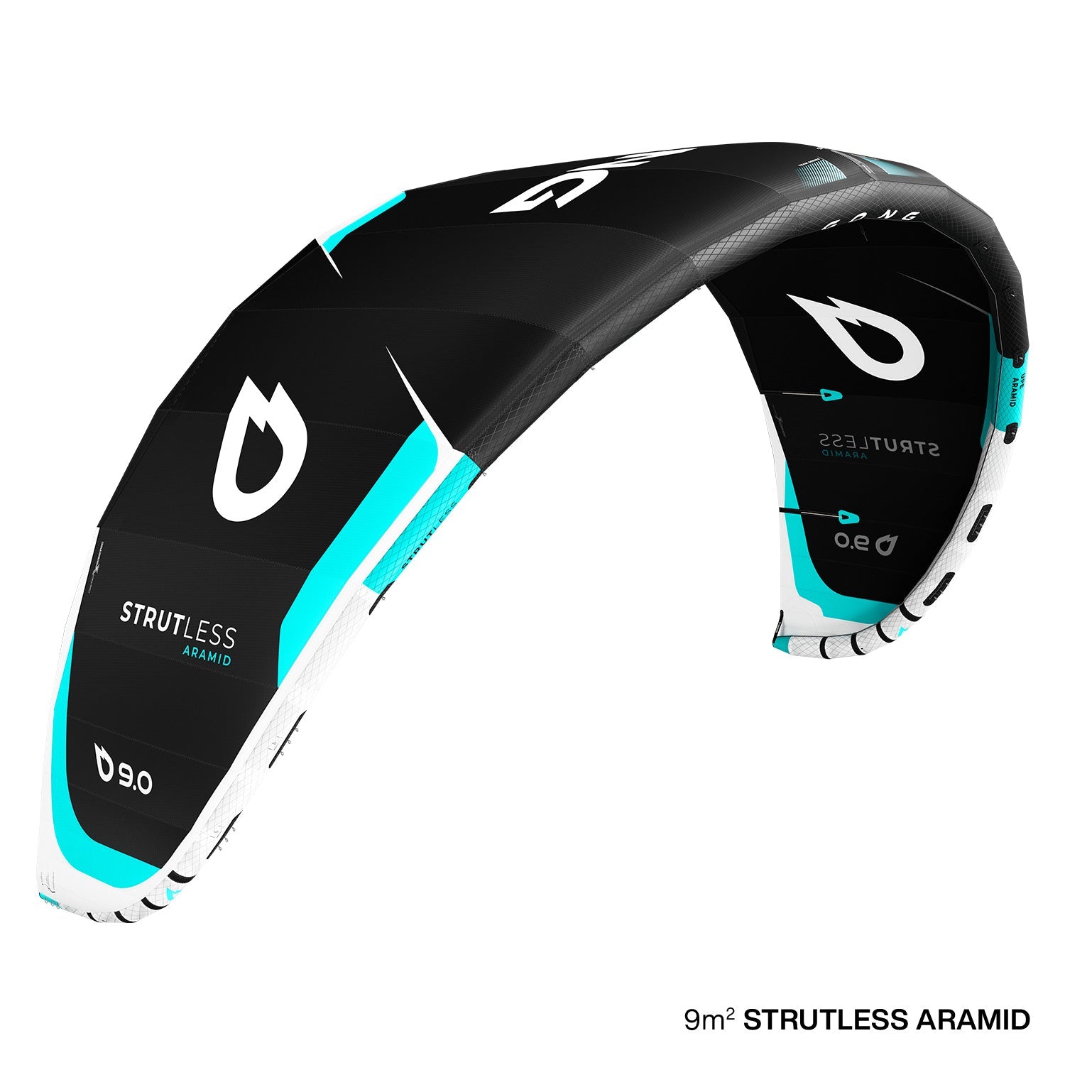 Kite Strutless Aramid - Aramid 15 m² / Black Sky Blue Occasion 14174