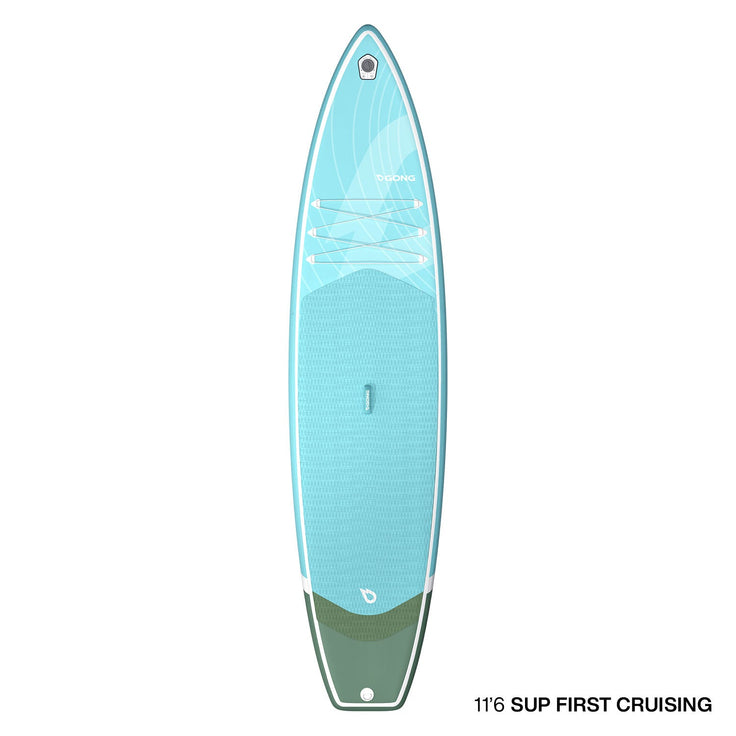Pack SUP Inflatable First Cruising - 12'6 Green / Blue Second Hand 14050