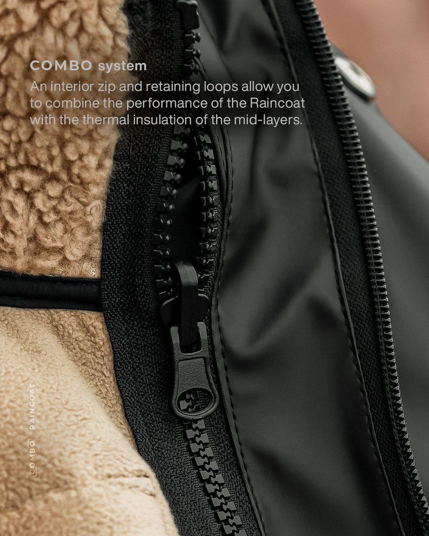 GONG | Veste Cirée Imperméable Combo Outerwear Unisexe