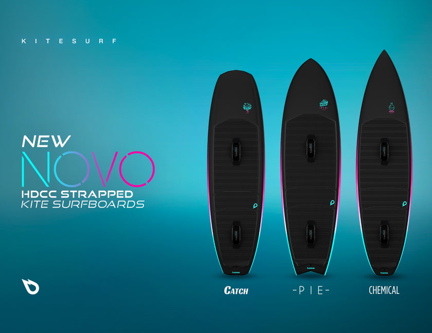 GEAR: “NOVO” HDCC KITESURF BOARDS NOW WITH FOOTSTRAPS!