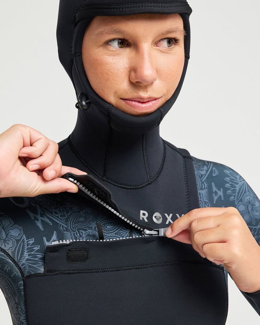Roxy | Women Swell Natural Hooded Front Zip Full Wetsuit - 5/4mm