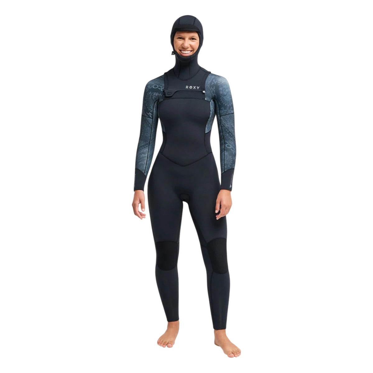 Roxy | Women Swell Natural Hooded Front Zip Full Wetsuit - 5/4mm