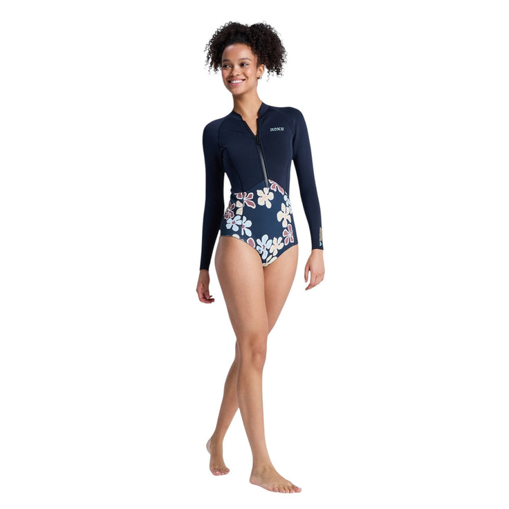 Roxy | Women Swell Natural Chest Zip Long Sleeves Shorty - 1mm