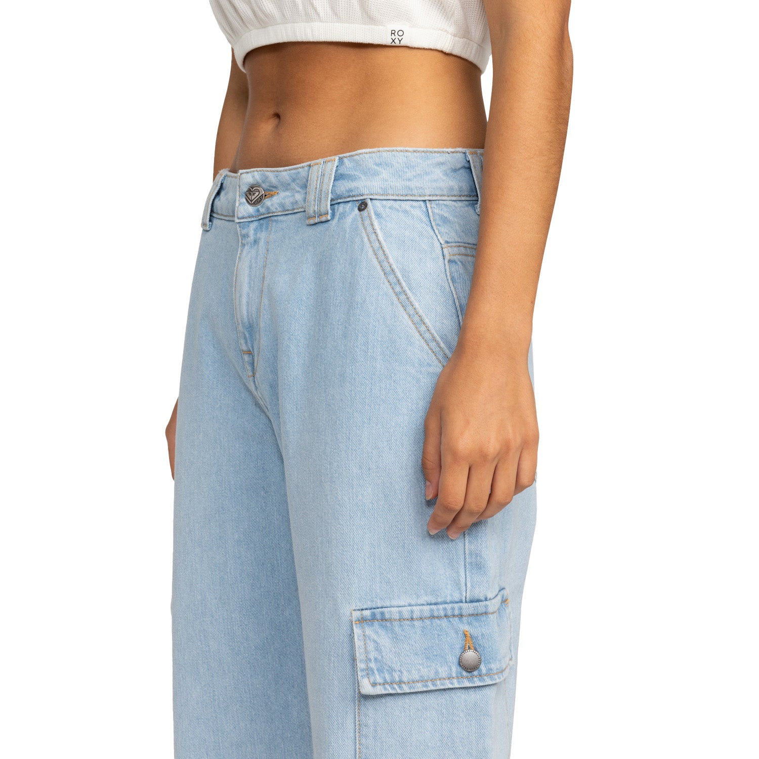 Roxy | Jean Cargo Modern Vibe Mid - Light Blue