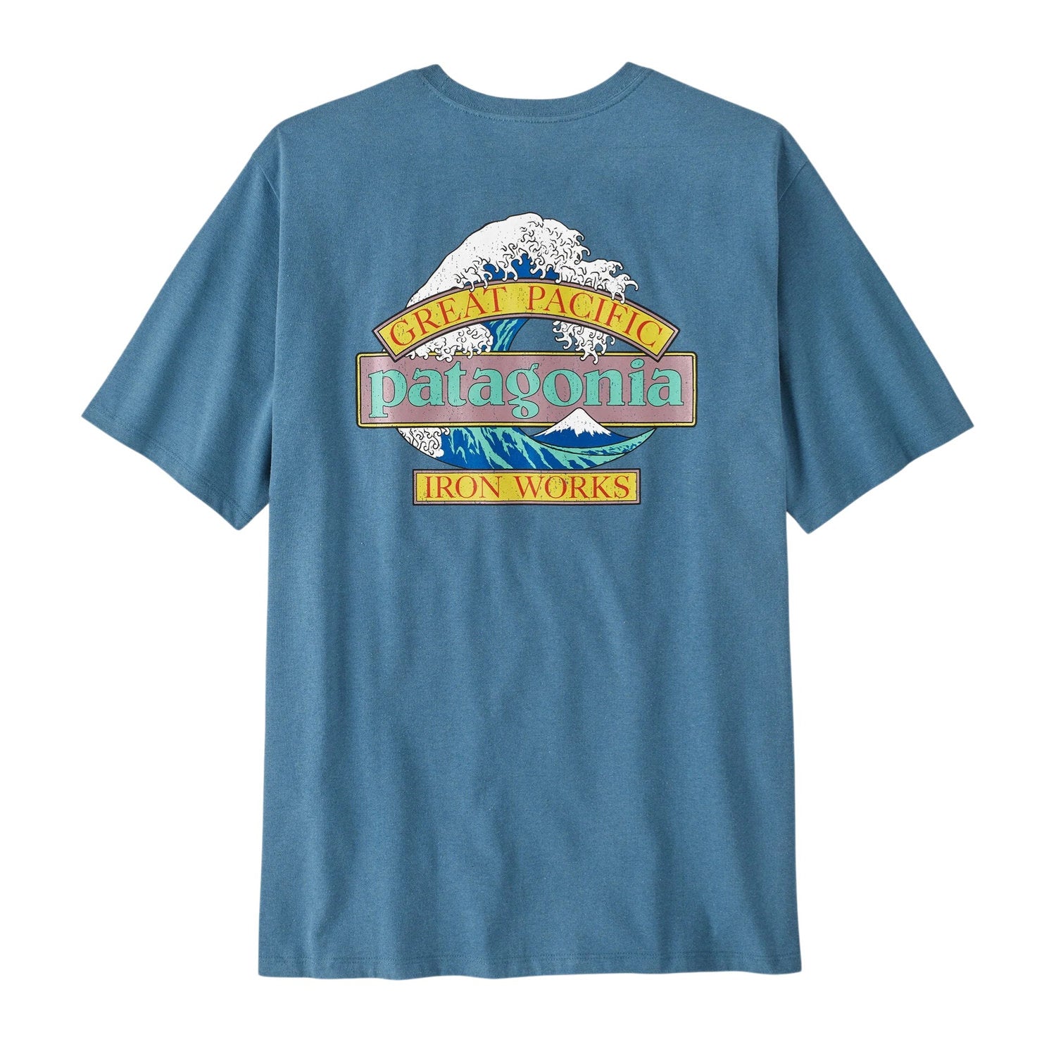 Men Great Waves T-Shirt Short Sleeves - Gumtree Green - Patagonia