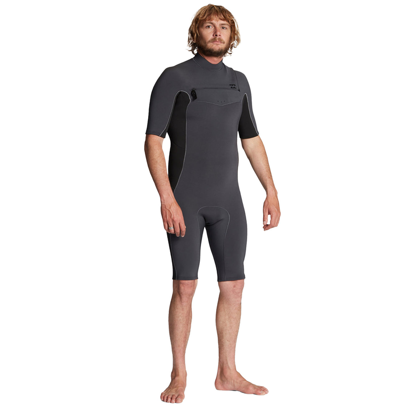 Billabong | Men Springsuit Absolute Short Sleeve 2/2 Chest Zip - Grey