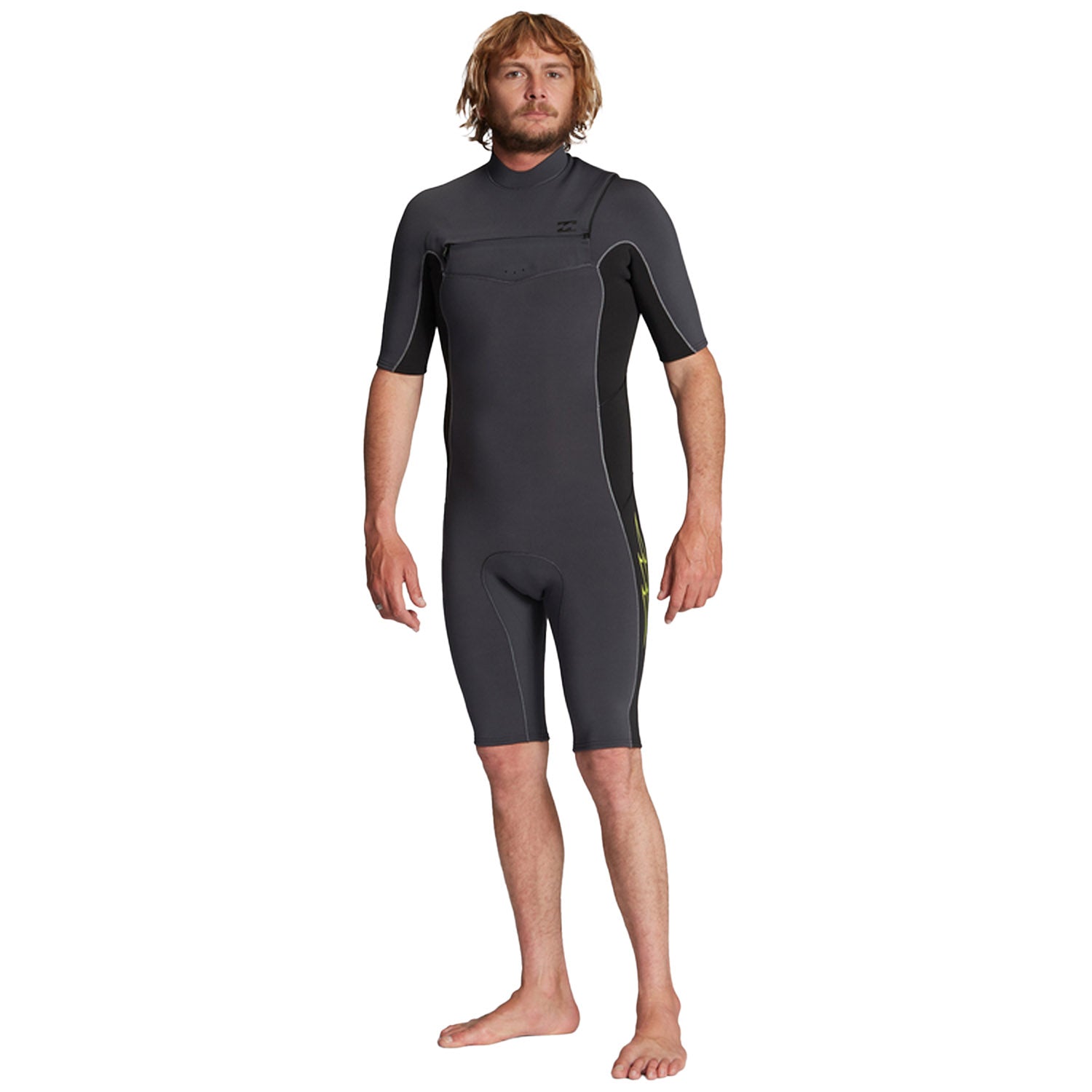 Billabong | Men Springsuit Absolute Short Sleeve 2/2 Chest Zip - Grey