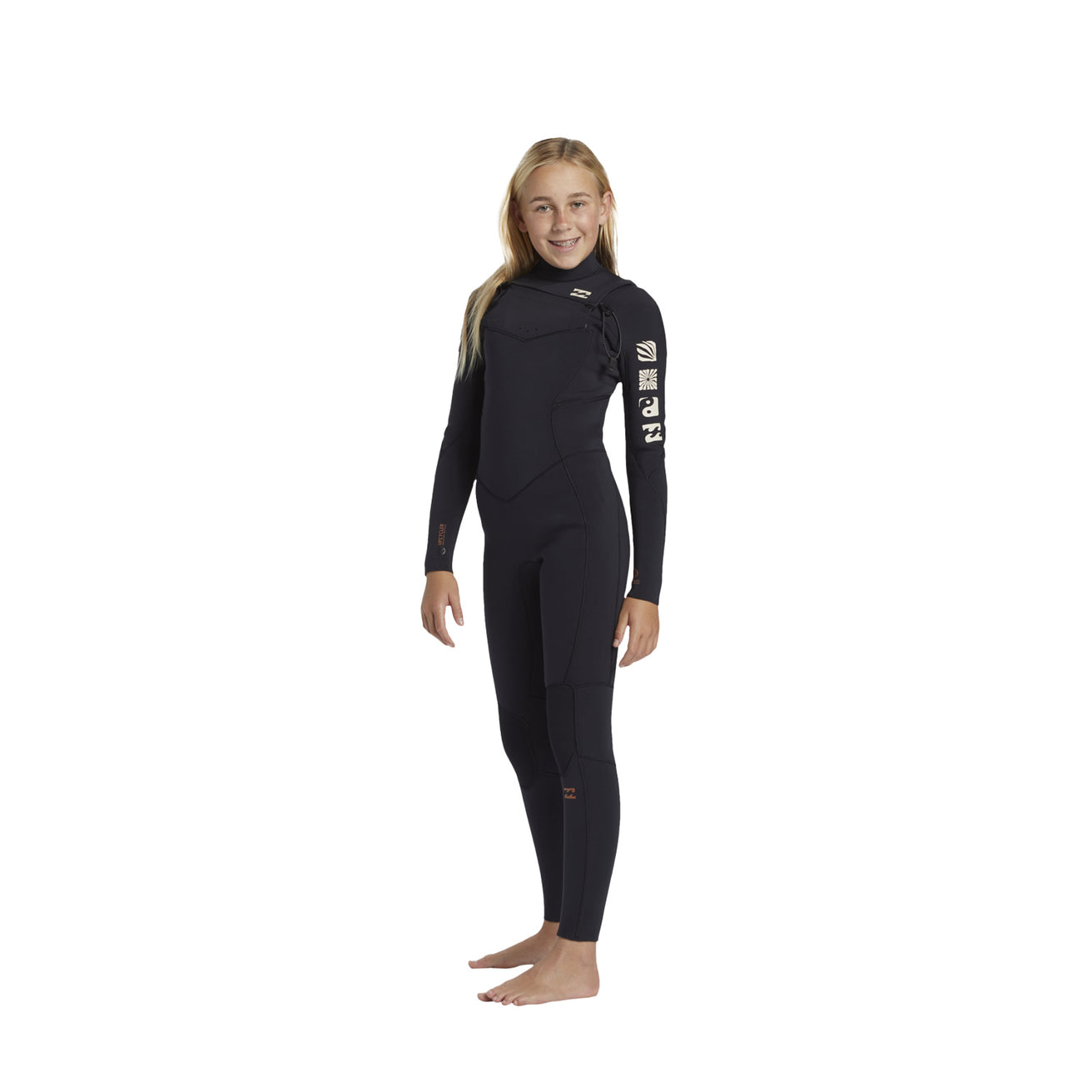 Billabong | Girl's 4/3 mm Synergy Natural Chest Zip Wetsuit