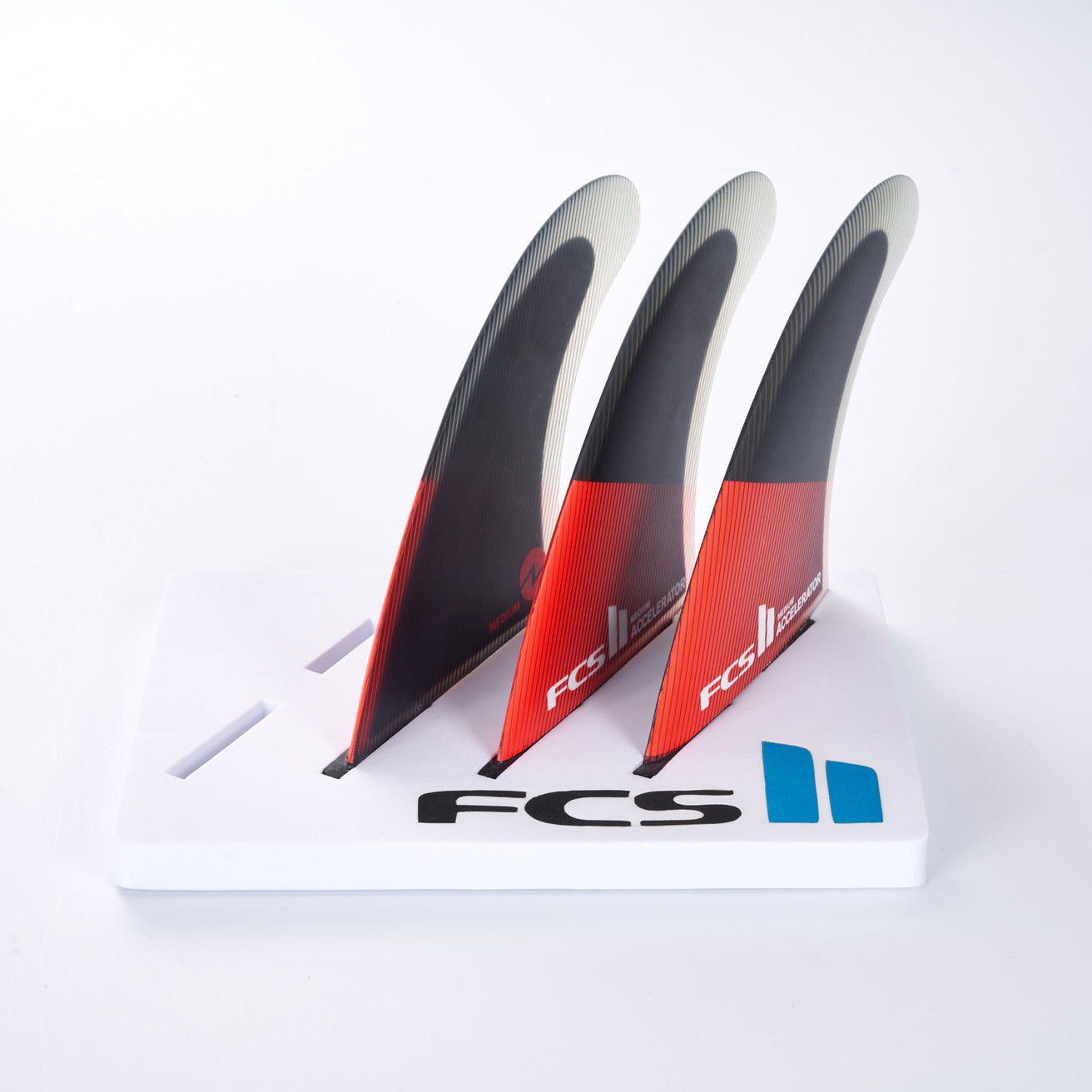 FCS | FCS II Accelerator PC Red/Black Tri Fin Set