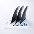 FCS | FCS II Performer PC Carbon Black/Teal Tri Fin Set