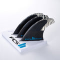 FCS | FCS II Performer PC Carbon Black/Teal Tri Fin Set