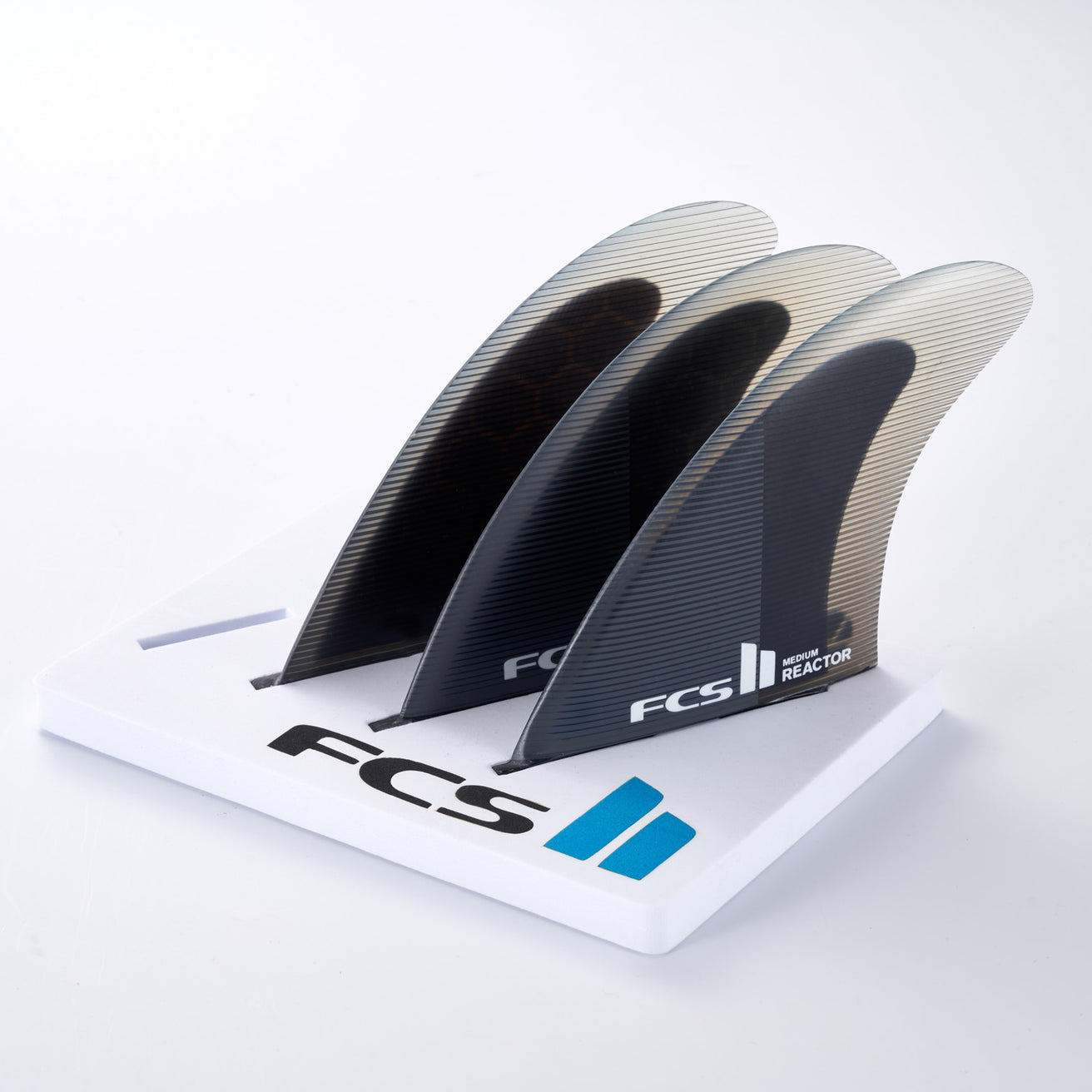 FCS | FCS II Reactor PC Charcoal/Black Tri Fin Set